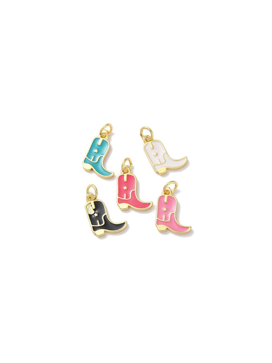 * Gold Colored Cowgirl Boot Charms - Assorted