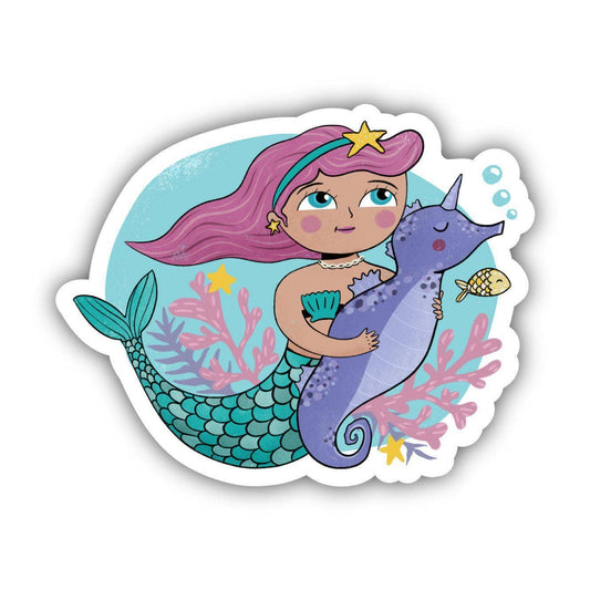 Mermaid and Seahorse Fairytale Sticker