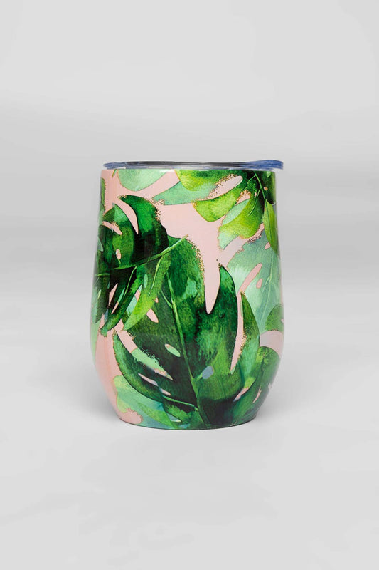 Palm Print Stemless Wine Tumbler