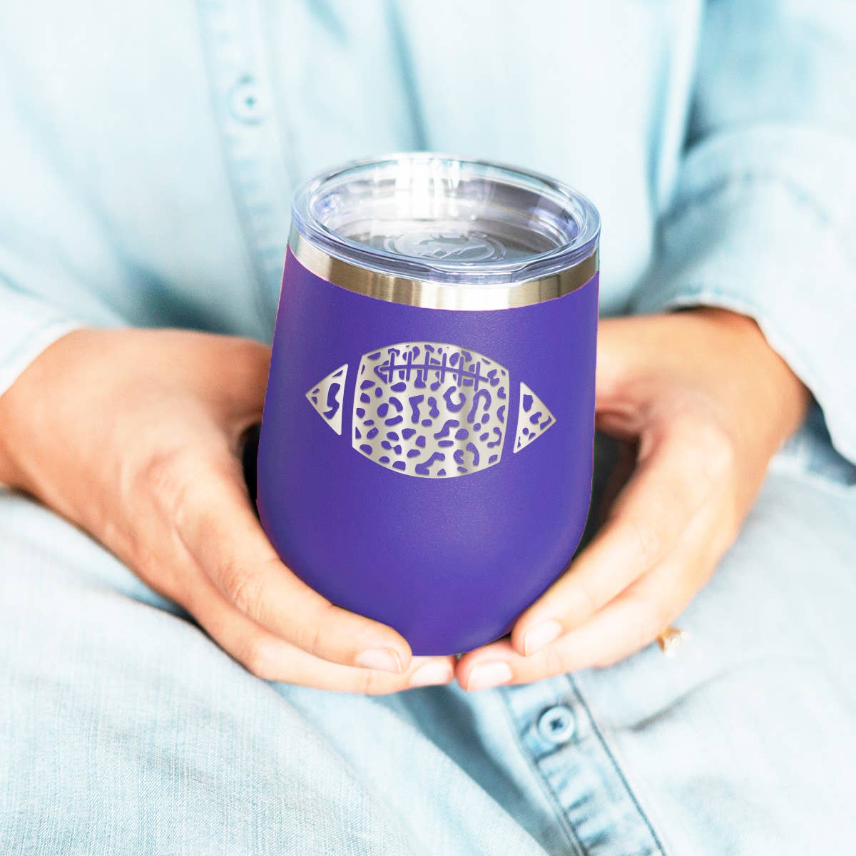 Leopard Football 12oz Tumbler