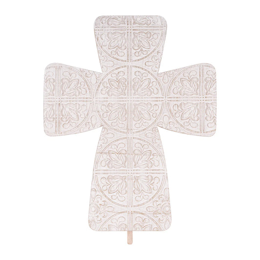 Gh Embossed White Cross Topper