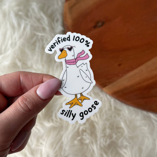 Verified 100% Silly Goose Sticker
