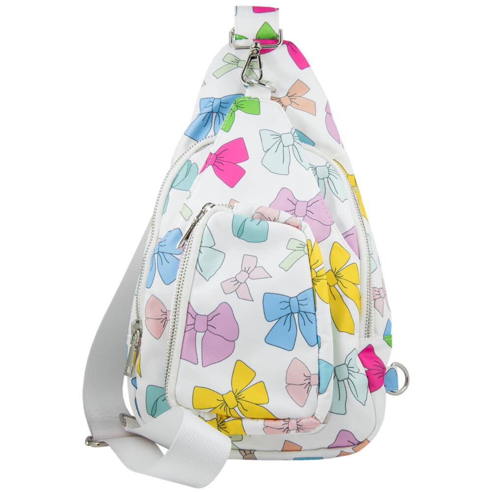 Multicolored Bows Coquette Sling Bag