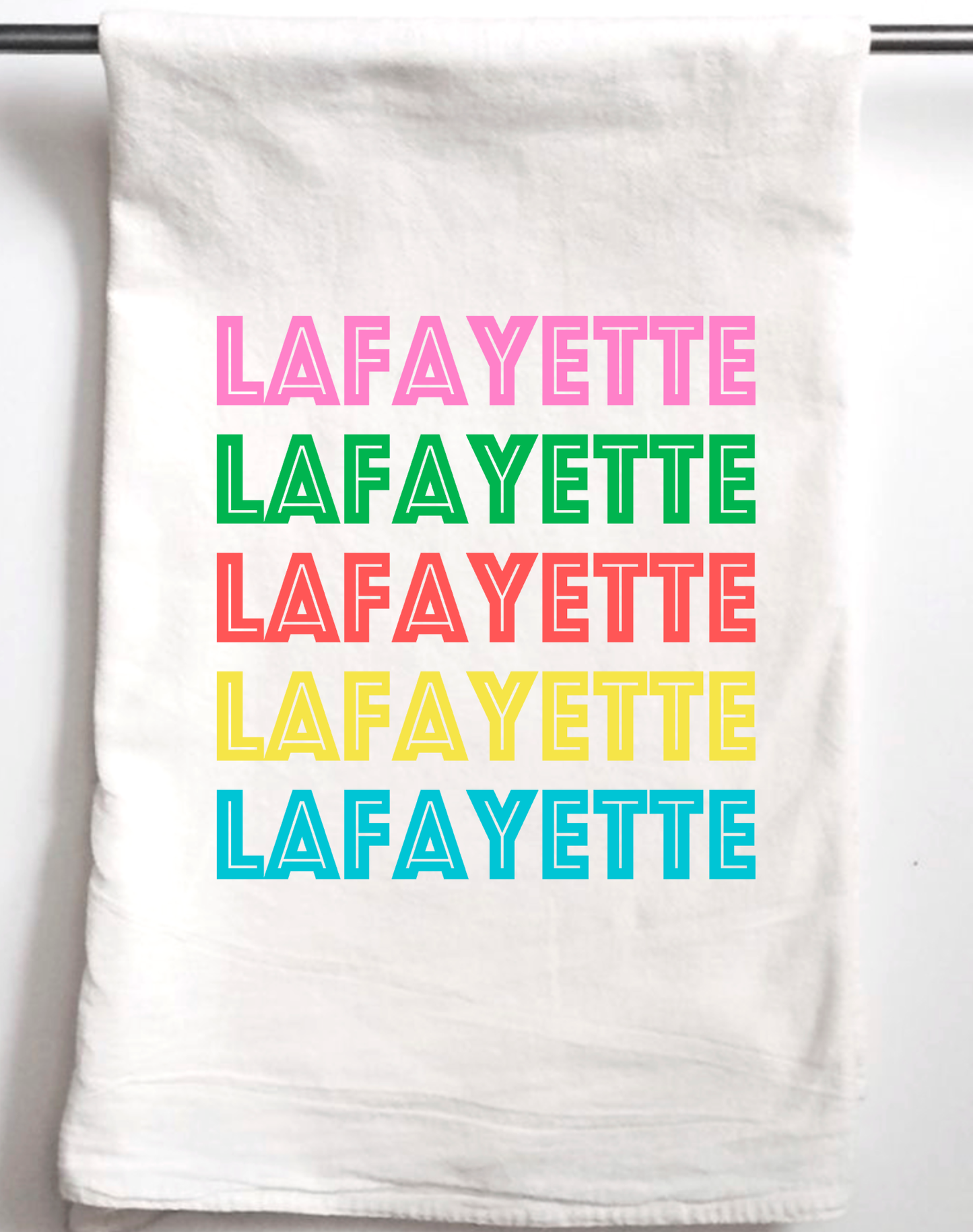 Local Name Drop Ombre Retro Custom Towel (Bright)