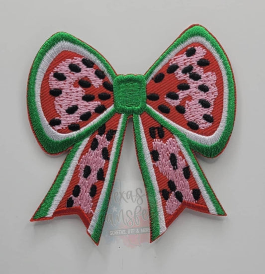 Watermelon Bow Iron-On PATCH
