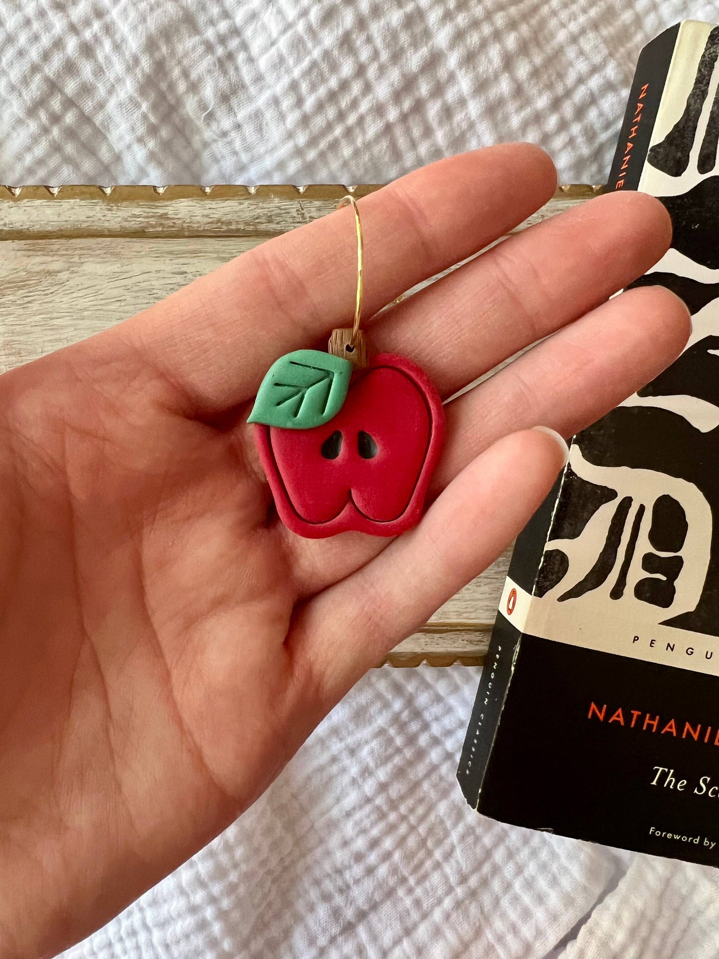 Teacher Apple Clay Earrings