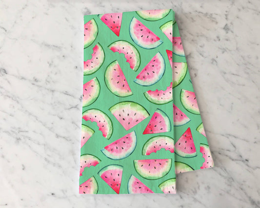 Watermelons Tea Towel -  Summer Fruit Kitchen Decor