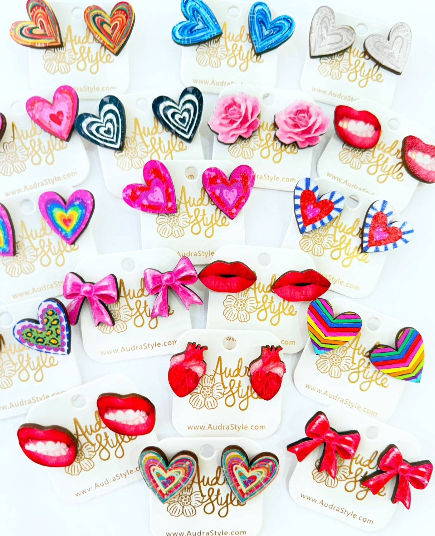 Pink Bow Stud Earrings