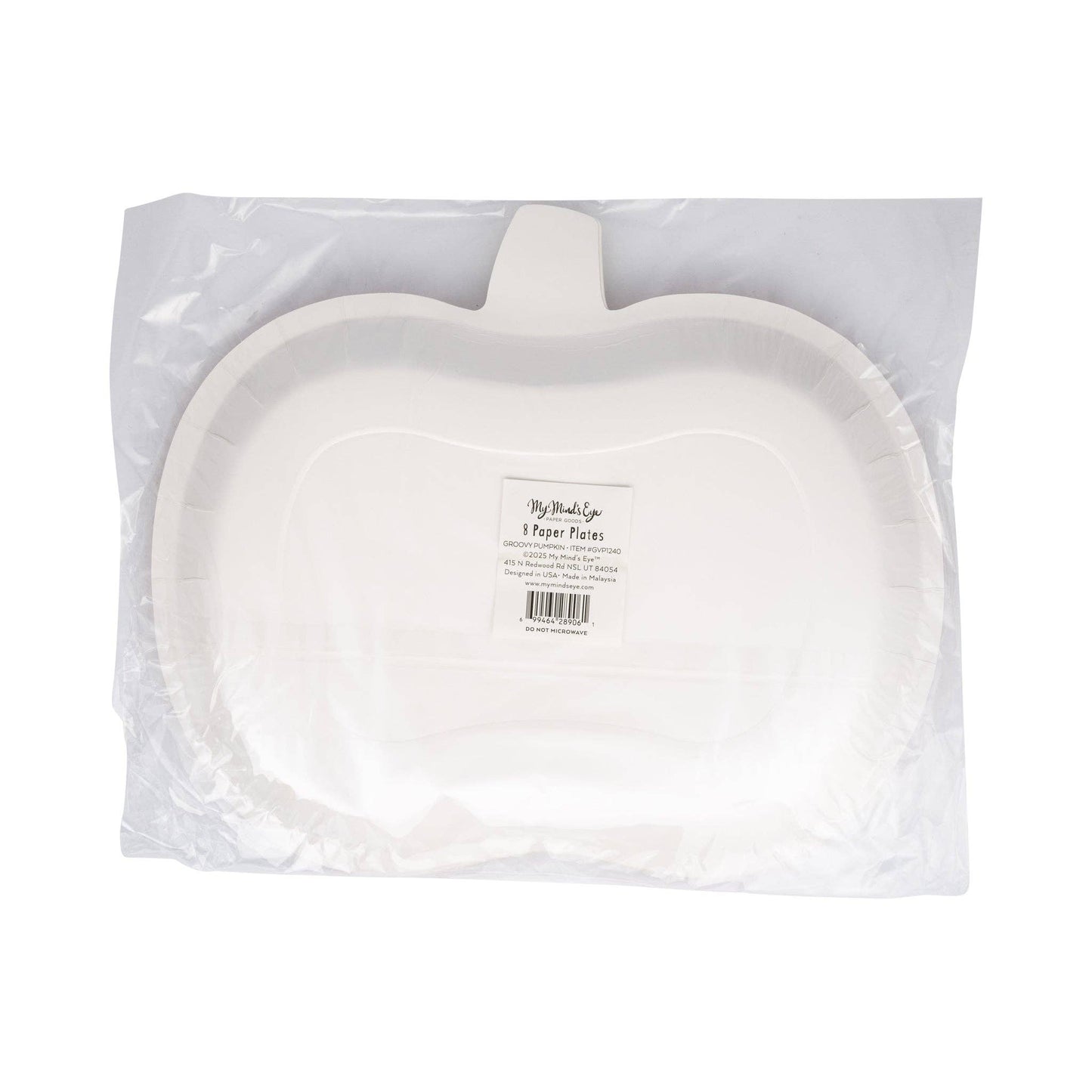 GVP1240 - Groovy Pumpkin Shaped Paper Plate