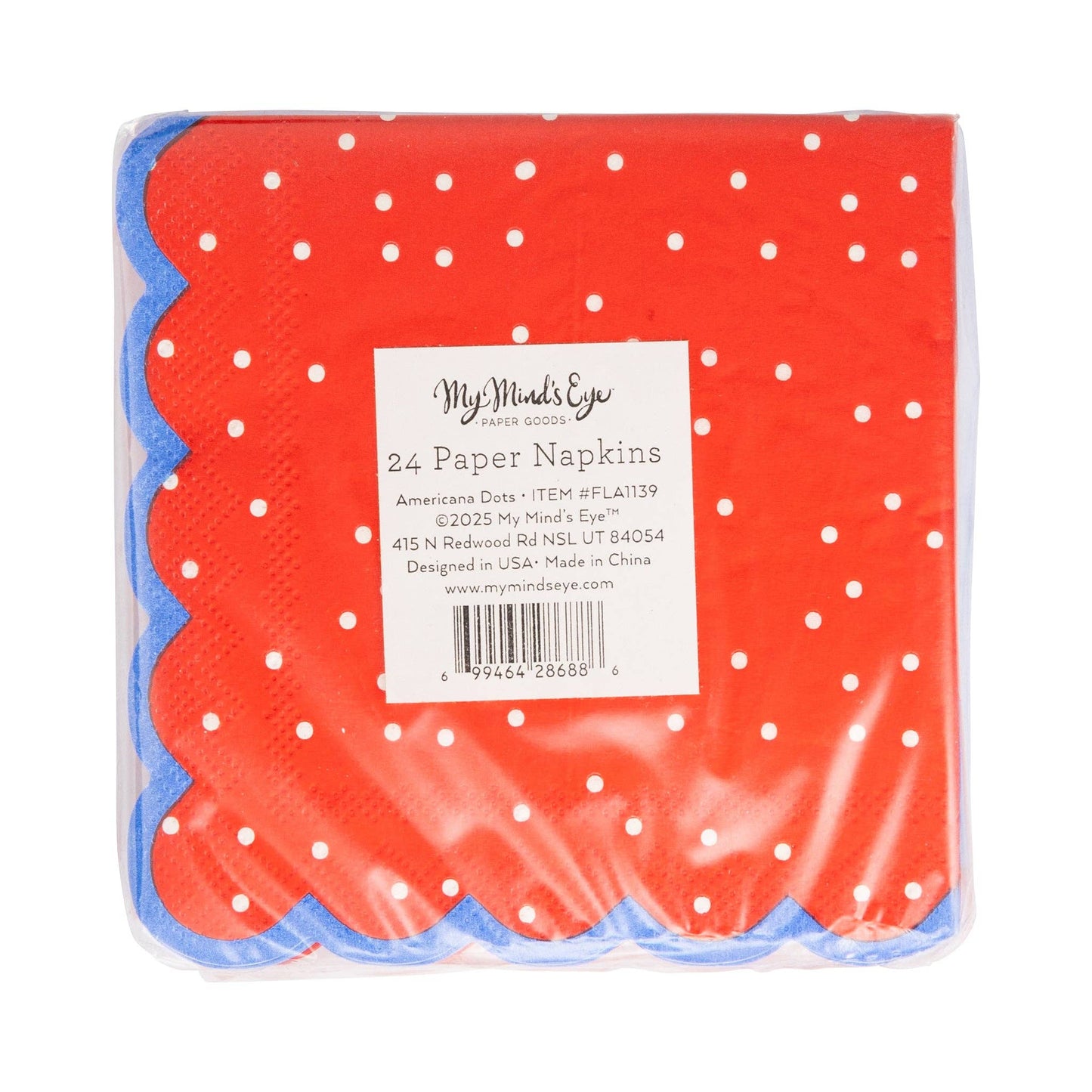 FLA1138 - Americana Polka Dot Cocktail Napkin Set