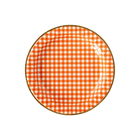 THP929 - Harvest Orange Gingham Check 11" Plate