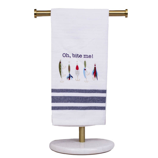 Oh Bite Me Hand Towel   White/Multi   20x28