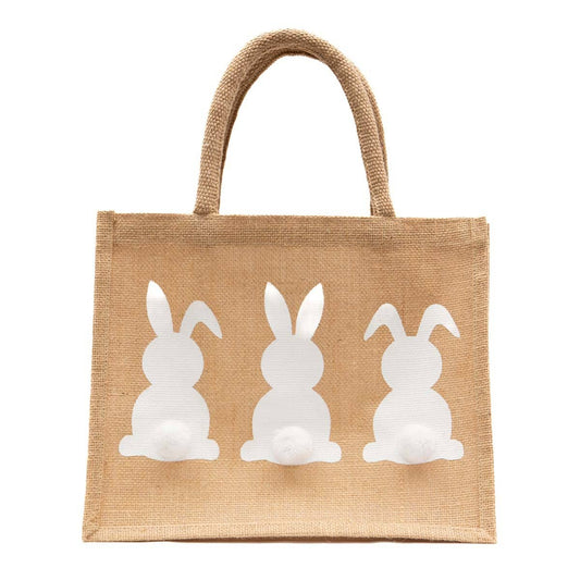 Cottontail Gift Tote   Natural/White 12x10x8