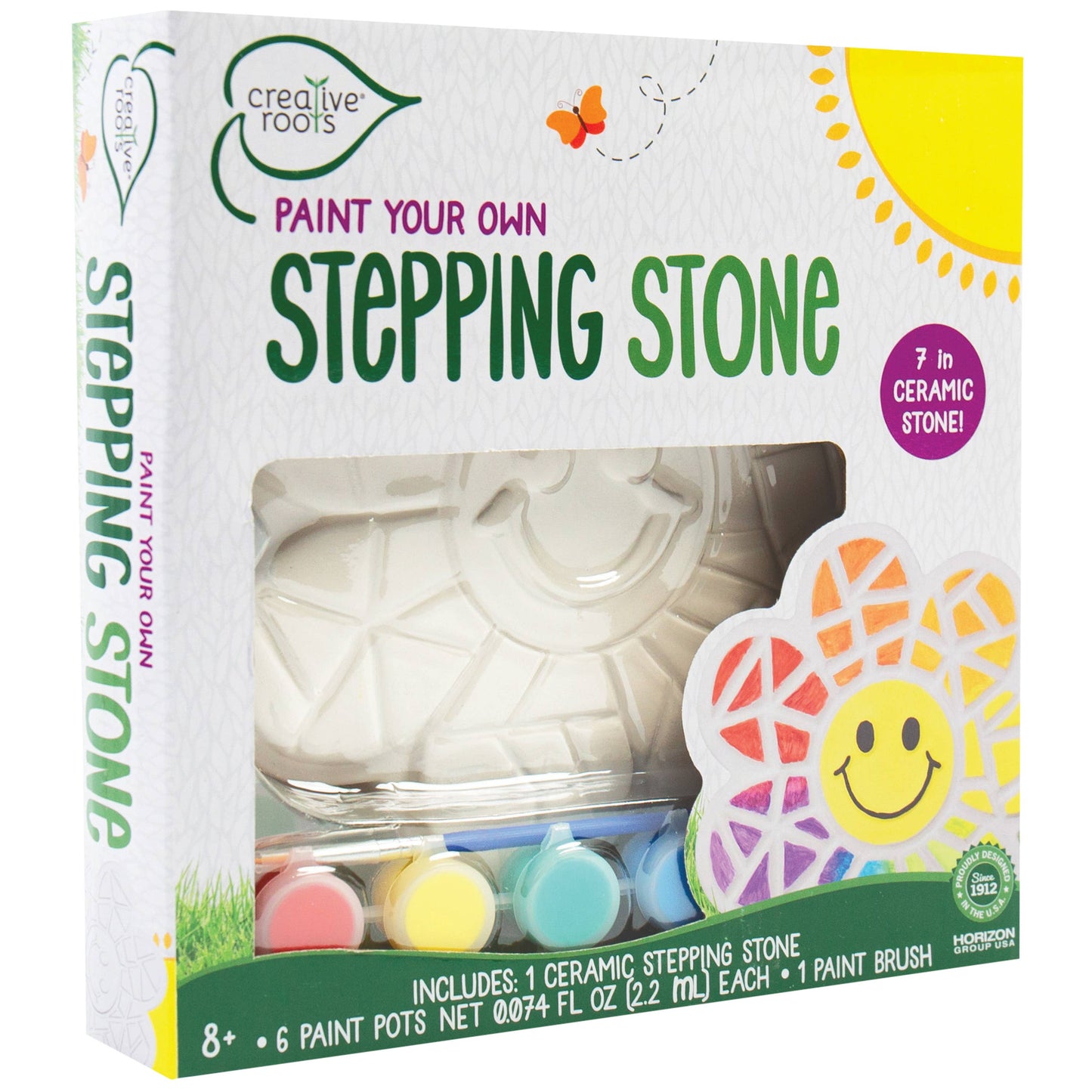 Creative Roots Stepping Stone-Smiley Daisy Paint Set
