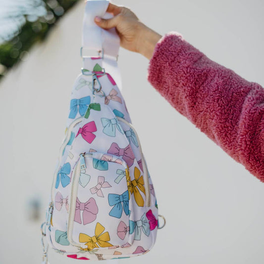 Multicolored Bows Coquette Sling Bag