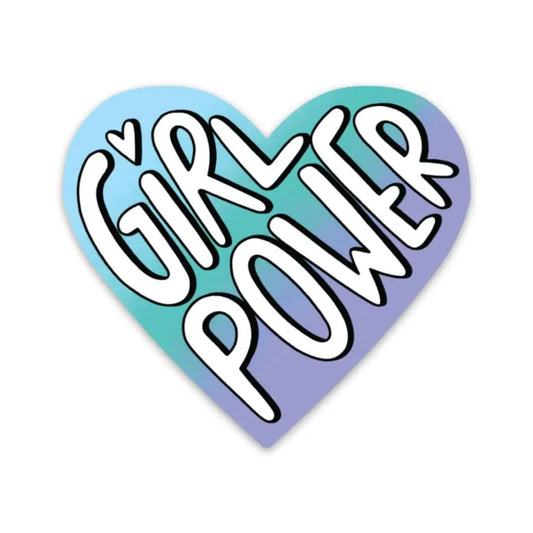 Girl Power Heart Sticker - Girl Power Sticker Collection