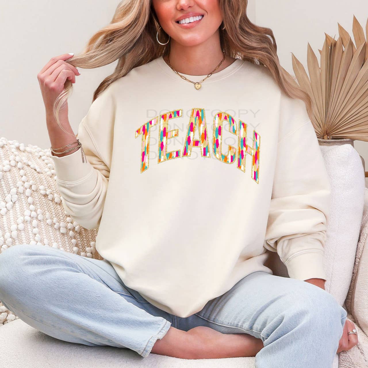 Teach Bright Brushstroke DTF Heat Transfer