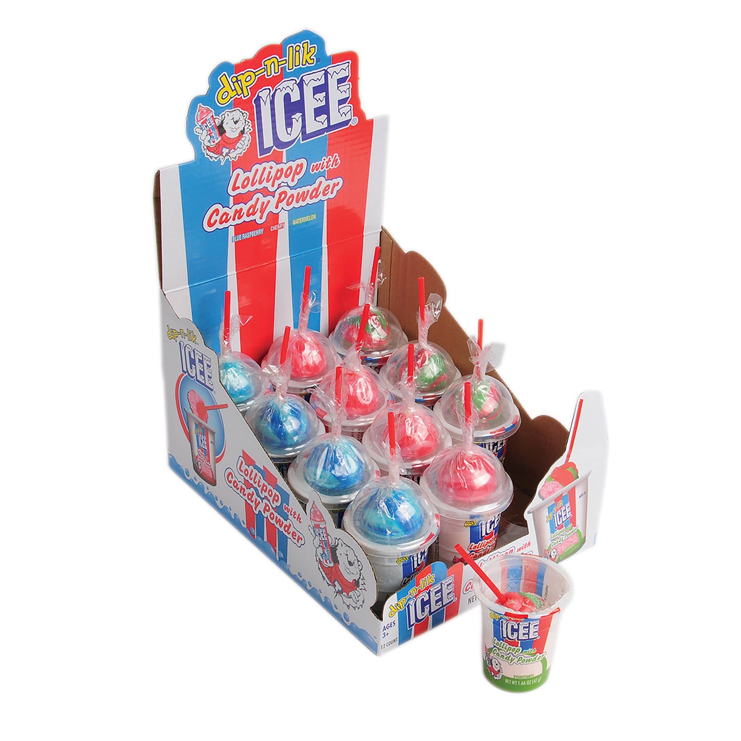 Icee Dip N Lik 12-unit Candy Display