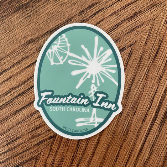 Fountain Inn, South Carolina Palmetto Tree Sticker