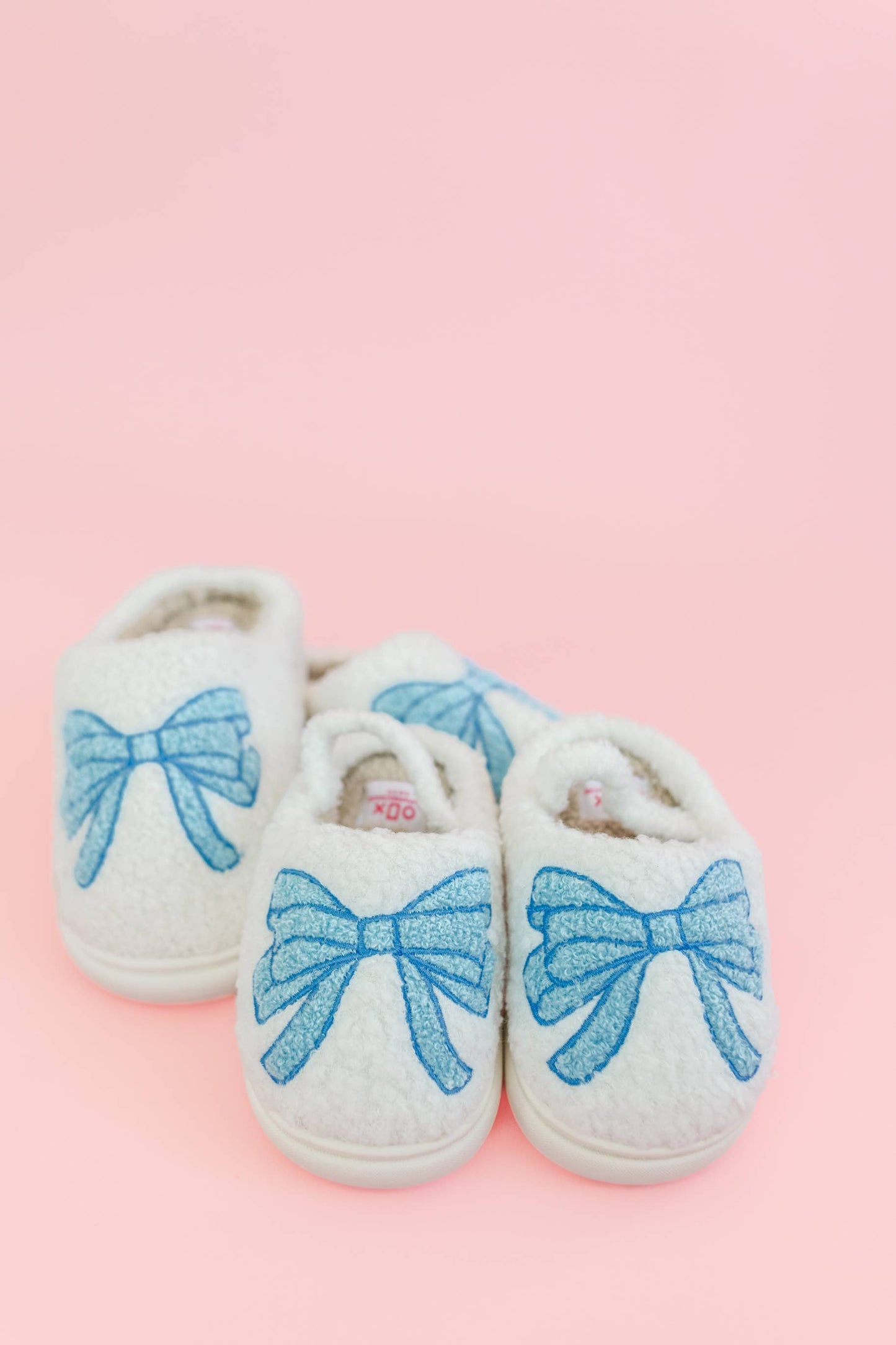 Toddler/Kids Blue Bow Slippers