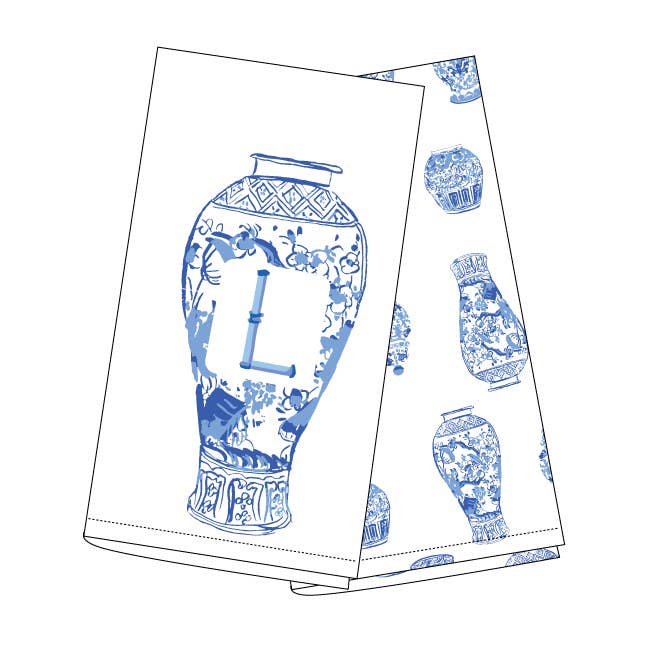 Ginger Jar Initial Kitchen Towel Sets
