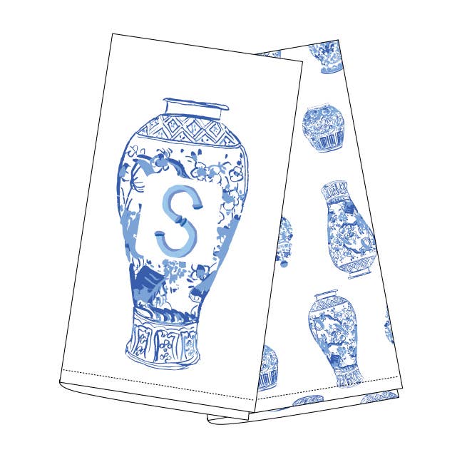 Ginger Jar Initial Kitchen Towel Sets