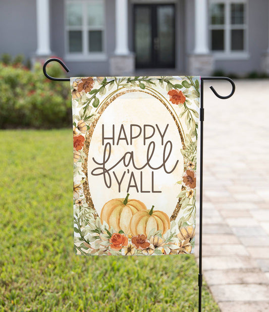 Fall Garden Flag - Happy Fall Y'all
