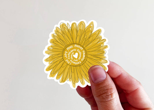 Fruits of the Spirit Sunflower Vinyl Sticker