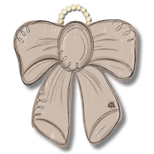 DK Designs Large Tan Bow Hanger