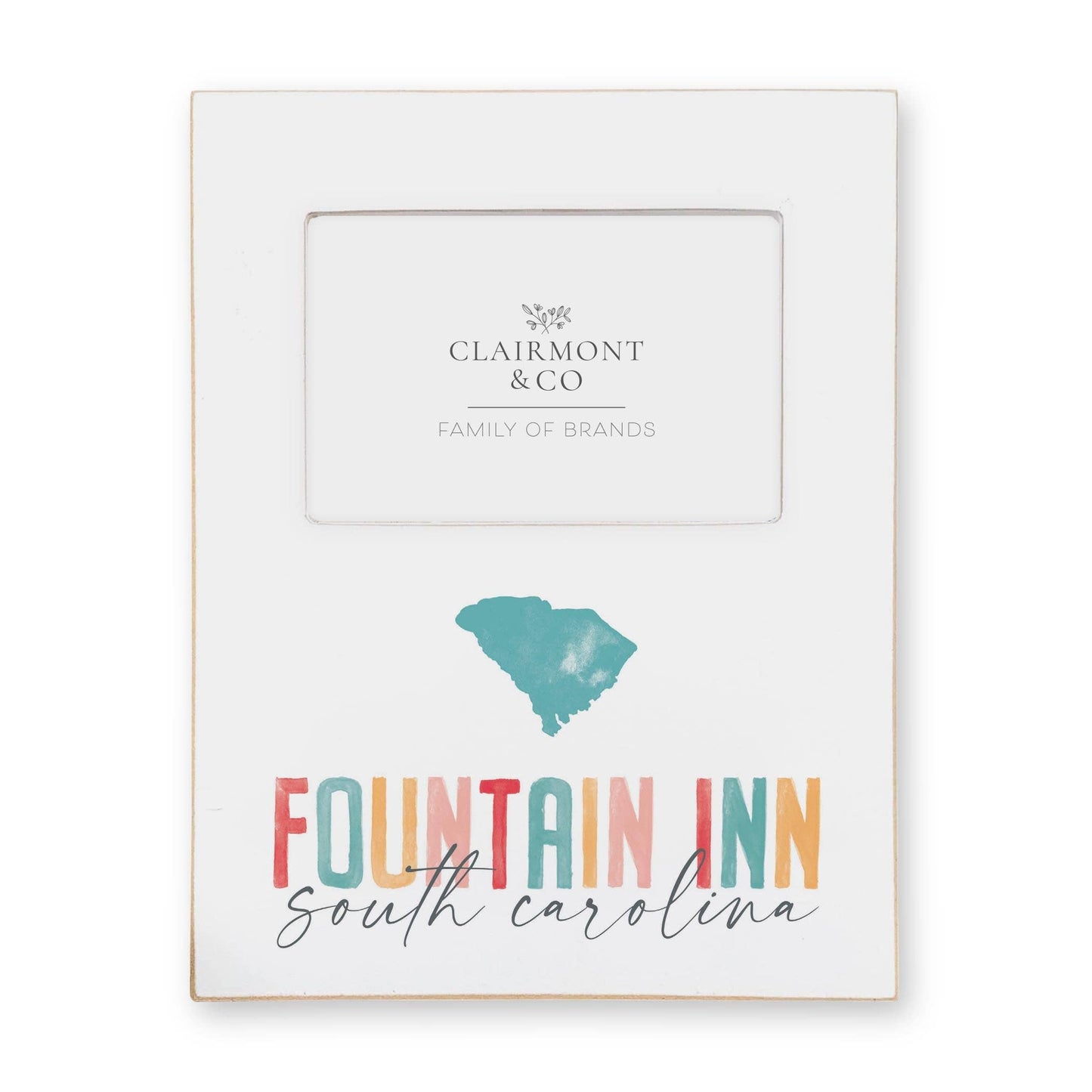 Lily Frame Vertical-Watercolor City Fountain Inn South Carolina