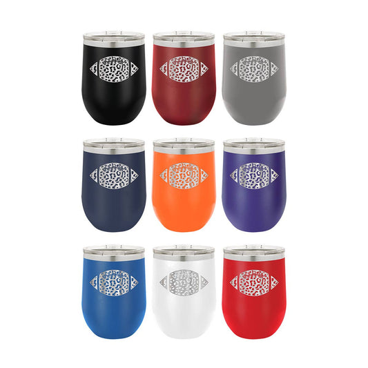 Leopard Football 12oz Tumbler