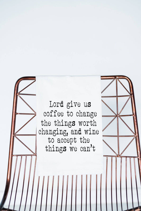 Wine Coffee Serenity Prayer  | Gift Towel
