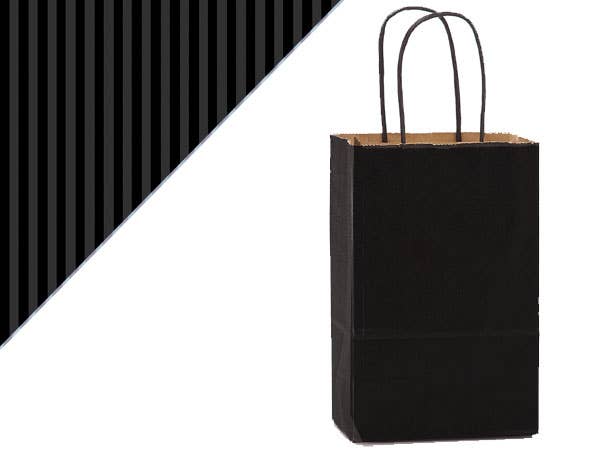 Recycled Shadow Stripe Kraft Paper Shopping Bags