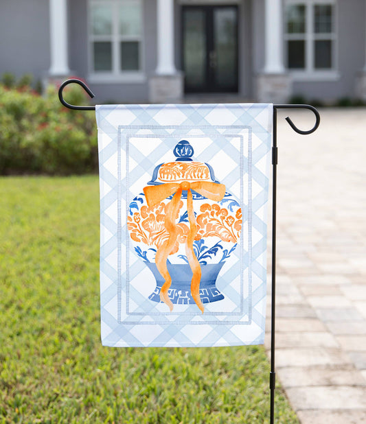 Fall Coquette Ginger Jar Garden Flag