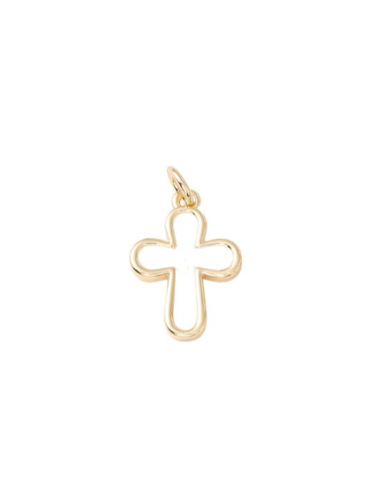 White Cross Charm