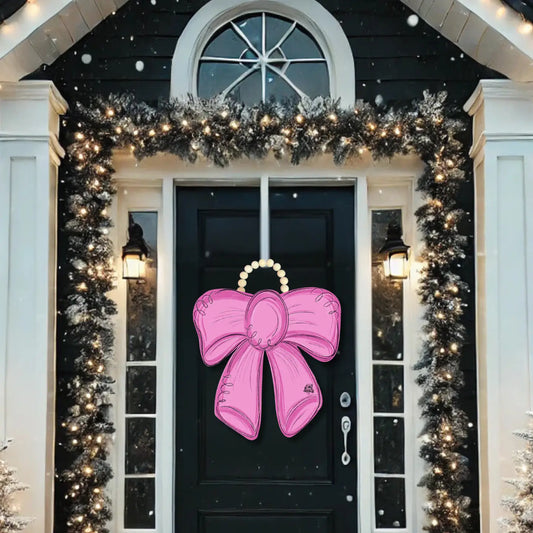 DK Lg Pink Bow Door Hanger