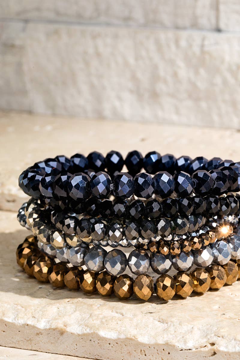 Glass Bead 9 Set Bracelet