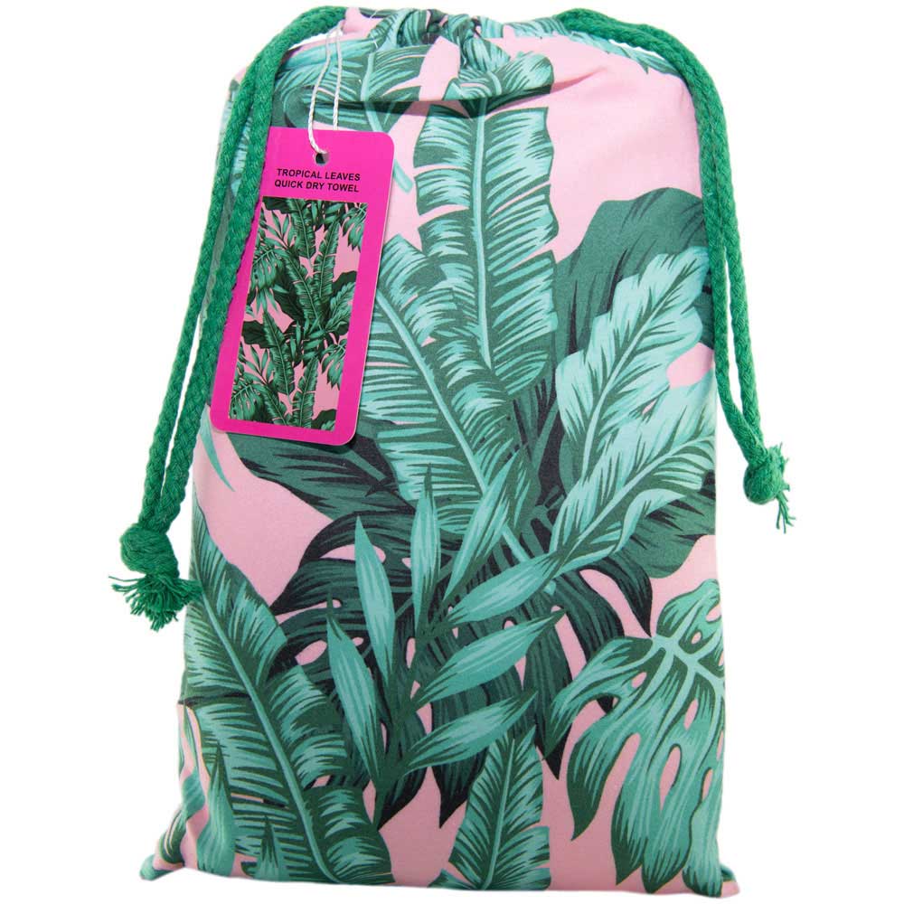 Tropical Leaves Quick Dry Beach Towel