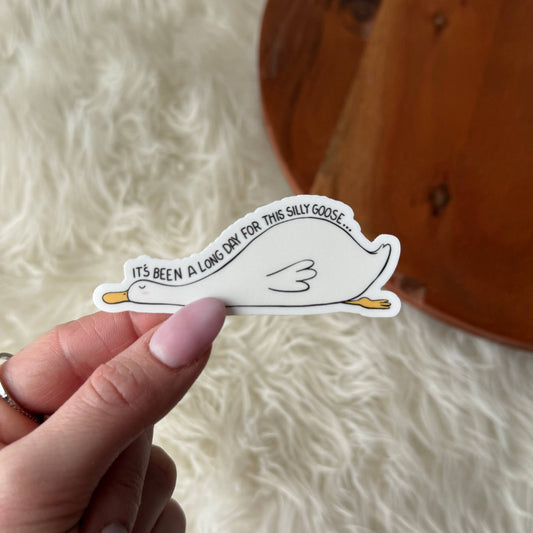 It's Been A Long Day Sleeping Silly Goose Sticker