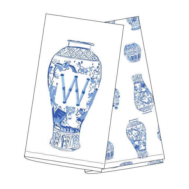 Ginger Jar Initial Kitchen Towel Sets