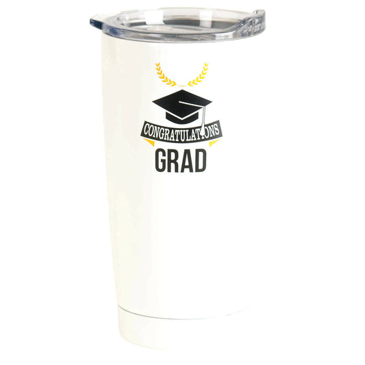 Grad For I Know Stainless Steel Tumbler White 20 oz