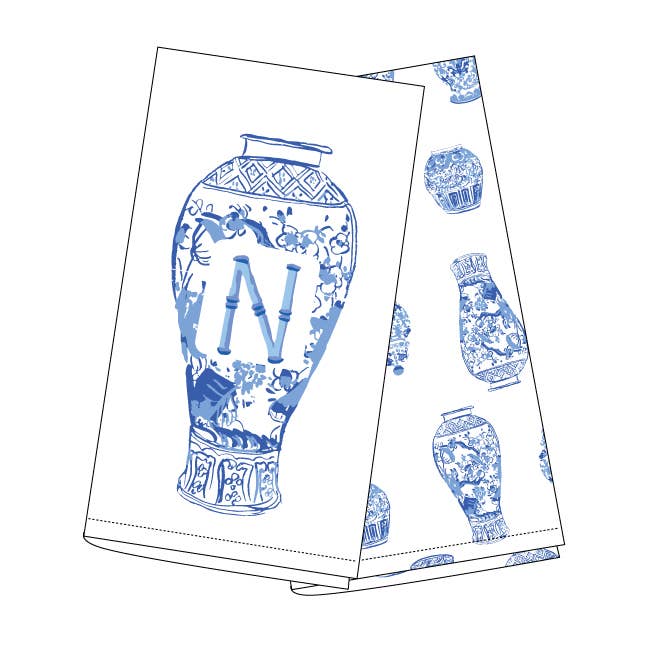 Ginger Jar Initial Kitchen Towel Sets