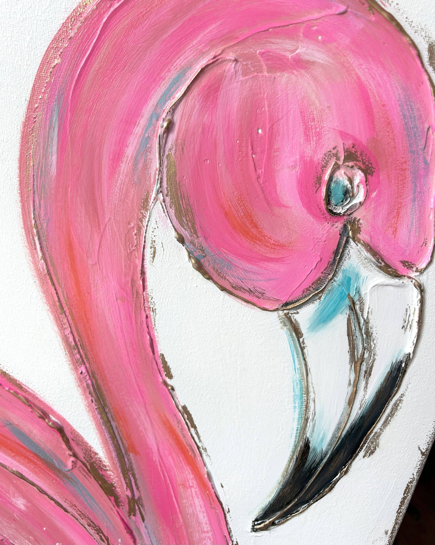 Flamingo L/XL texture canvas coastal beach nautical tropical