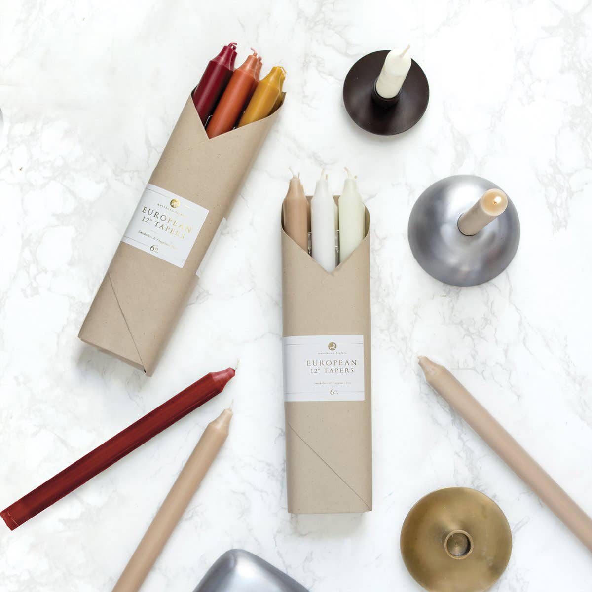 12" Taper Combo Candle Gift Set