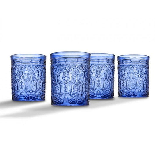 Set of Four Jax Blue Drinkware