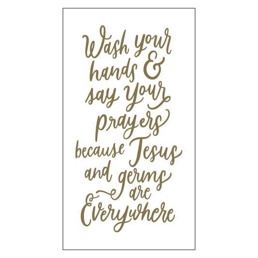Paper Guest Towels | Wash Hands Say Prayers - 24ct