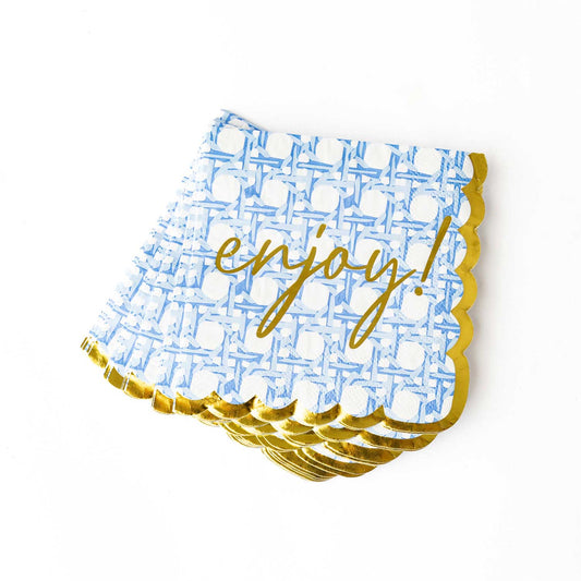 Blue Cane Paper Beverage Napkin Packs