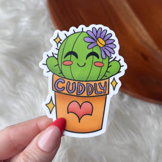 Cute Cuddly Sarcastic Cactus Sticker