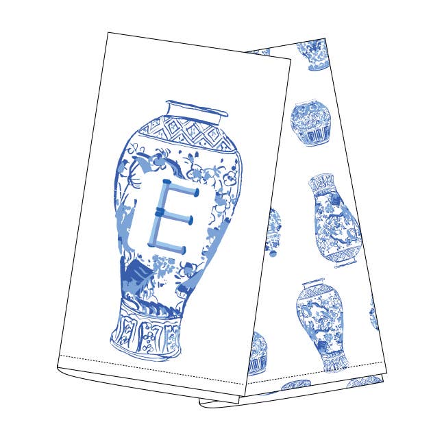 Ginger Jar Initial Kitchen Towel Sets