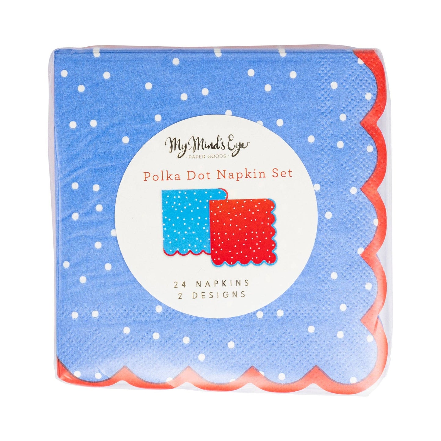 FLA1138 - Americana Polka Dot Cocktail Napkin Set